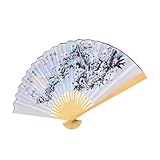 Éventail polyvalent : conçu pour la danse, les spectacles, les cérémonies religieuses, les mariages et les fêtes, cet éventail pliant surdimensionné est un accessoire idéal alliant esthétique et fonctionnalité. éventail pliant de style chinois, style ancien chinois