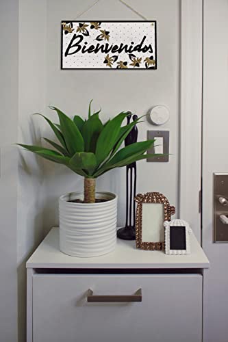 Miniatura 4 de Carispibet Bienvenidos Cartel Decorativo Para Recibidor Placa Decorativa Para El Hogar Adornos Colgantes 15 X 30 Cm