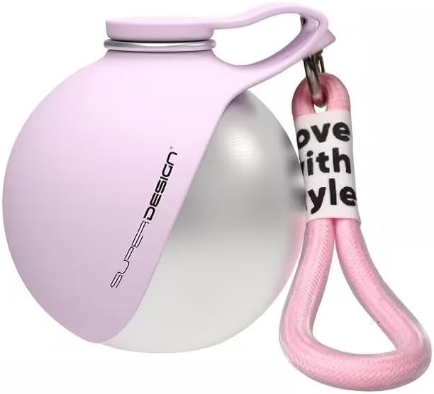 Pet Water Bottle 304 Stainless Steel Leak-Proof Travel Cup 285ml Portable Design for Dogs, Walks, Hiking, Travel, Pink