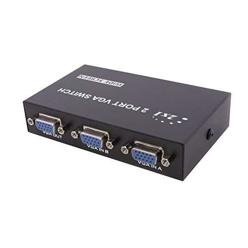 axGear 2 Port VGA SVGA Monitor Sharing Switch Box 2 in 1 Out for LCD PC TV Monitor - Thumbnail 2