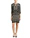BCBGMax Azria Women's Freya Long Sleeve Scarf Print Tunic Dress