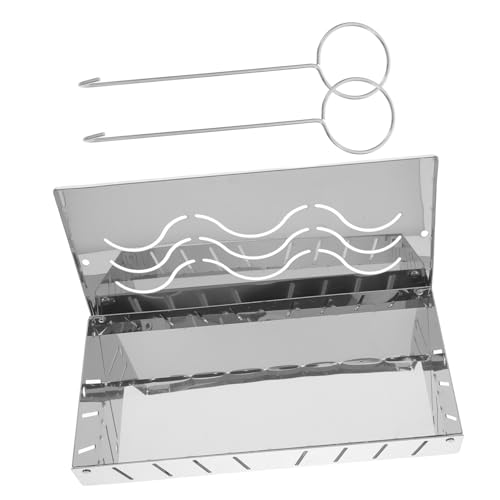 Abaodam Scatola Per Affumicatura in Con Legno Per Barbecue Gas o Accessorio Per Grigliate e Aggiunta Sapore