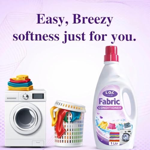 Image of Fabric Conditioner, Softens and Freshens Fabrics, Suitable for Top Load, Front Load, Bucket Wash, 1 Ltr (PURPLE)