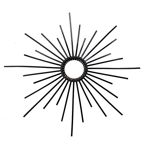 Carnival Sunburst Headband Gold Crown Halo Crown Sunburst Good Gothic Crown Sun Halo Headband (Black-1)