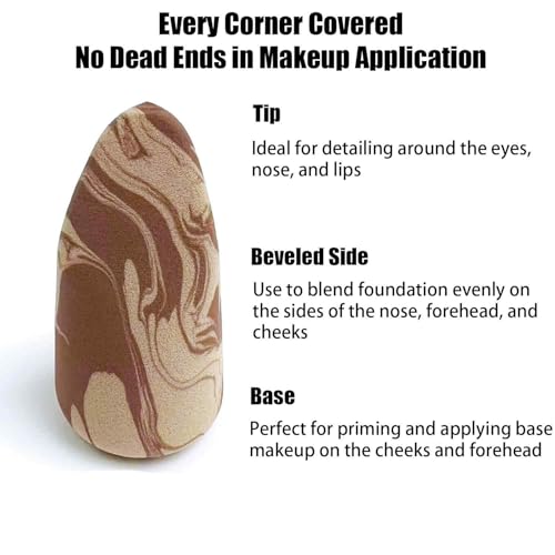 Image of 3 PCS Beauty Blender Sponge, Smooth Foundation Application, Concealer Blending Tool, Non-Latex Material, Ideal For Wet And Dry Use, Suitable For All Skin Typesne, Random Color