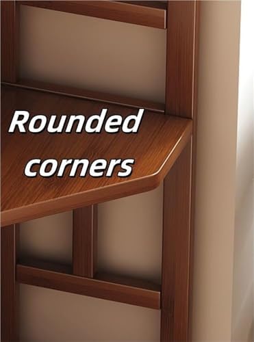 Mid Century Modern Bamboo Corner Shelf - L-Shaped Open Bookcase for Living Room, Floor Standing, Sturdy Construction, Stylish Small Space Storage (100 cm)