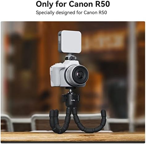 SMALLRIG R50 Zestaw do Vloggingu Aparatów dla Canon R50, Elastyczny Statyw, Przenośny Statyw Stołowy i Podróżny z Lampą LED do Kamery i Futrzaną Szybą Przednią do Nagrywania Wideo i Vlogowania - 4213