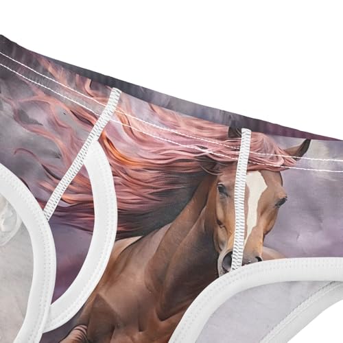 ODAWA Horse Tag Free Cotton Toddler Underwear, Toddler Underwear 2T4