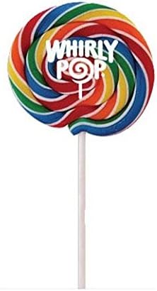 Whirly Pops - Swirled Rainbow Colored Lollipops,1.5 ounces (6 Count)