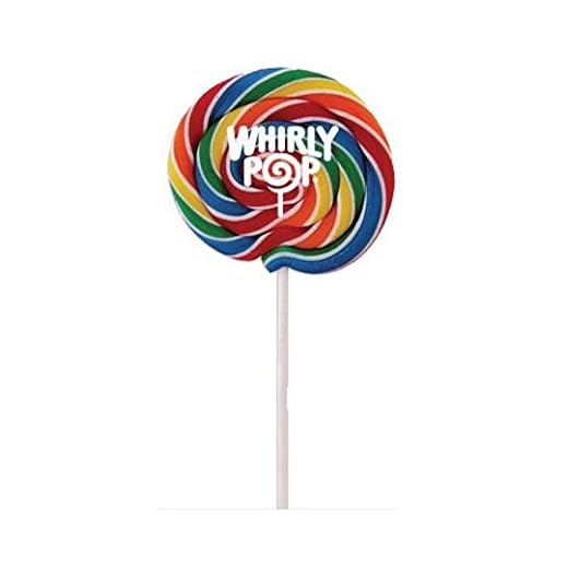 Whirly Pops - Swirled Rainbow Colored Lollipops (6 Count)