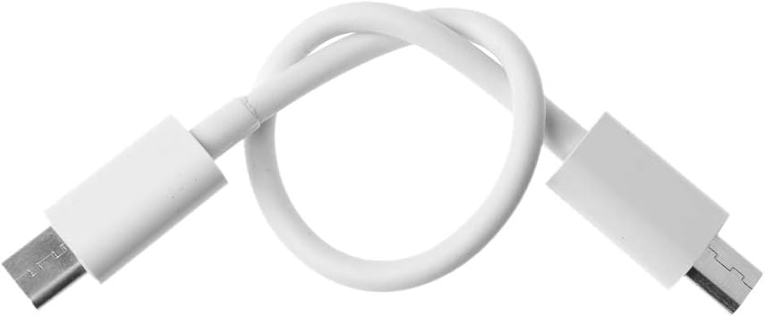 USB 3.1 Type-C to USB 2.0 Micro-B Micro USB Charging Data Transfer Adapter Cable Black/White, 18cm