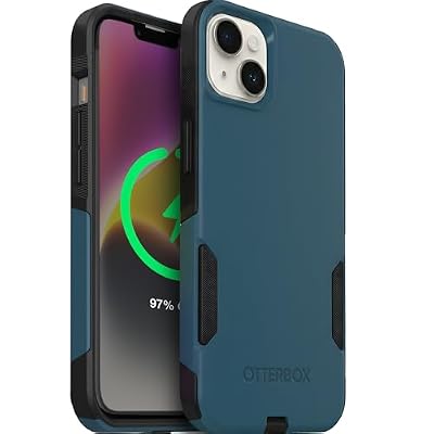OtterBox iPhone 14 & iPhone 13 Commuter Series Case - Commuter Series Case -Thin, Dual-Layer, Pocket-Friendly, Port Cover - Blue/Black