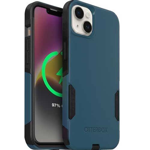 OtterBox iPhone 14 & iPhone 13 Commuter Series Case - Commuter Series Case -Thin, Dual-Layer, Pocket-Friendly, Port Cover - Blue/Black