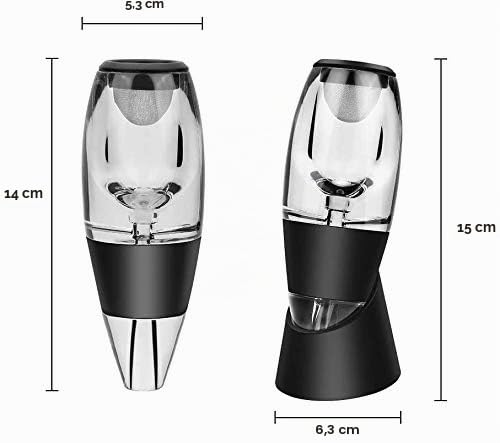 Foto von Dekanter Rotwein 1L Schwarz – Weinbelüfter & Dekantierer Set