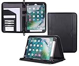 Apple iPad Pro 12.9 Case, rooCASE Premium Genuine Executive Portfolio Case Cover with Apple Pencil Holder for Apple iPad Pro 12.9-inch Tablet (2015), Black