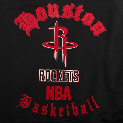 Pro Standard Womens NBA Houston Rockets Old English Crewneck Sweatshirt Black M by Pro Standard - Image 5