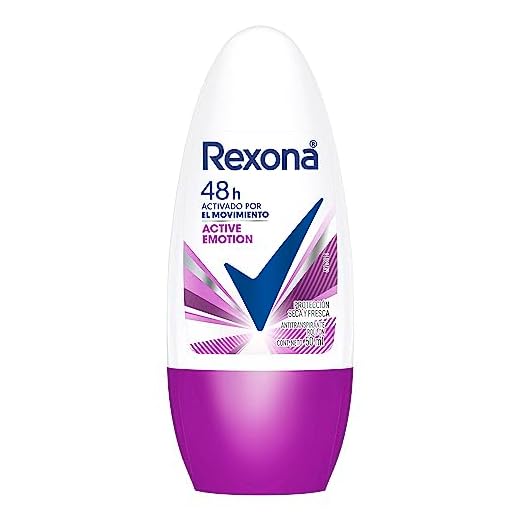 Rexona Desodorante Antitranspirante Feminino Roll On Active Emotion 50Ml (A Embalagem Pode Variar)
