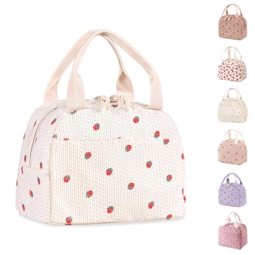 Sac Isotherme Repas Femme Enfant Glaciere Souple Petit Sac Lunch Bag Repas Pochette Lunch Box Isotherme Bebe Rentree Scolaire pour Travail Pique Nique Voyages...