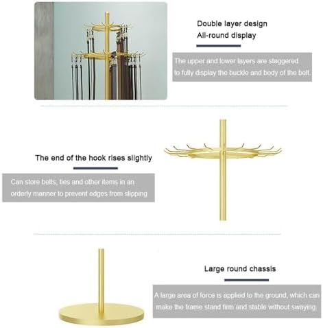 Customize What You Need Floor Standing Belt Display Rack, 66.2in Metal Retail Tie Rack Hanger Organizer, Scarf Stand Shawls Purse Shelf for Clothing Store Bedro(Black 168x50cm)