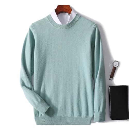 Men's 100% Wool O-Neck Pullover Solid Large Size Loose Casual Sweater Outdoor Cashmere Sweater3