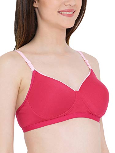 Image of Clovia Women's Cotton Solid Non-Padded Full Cup Wire Free T-Shirt Bra