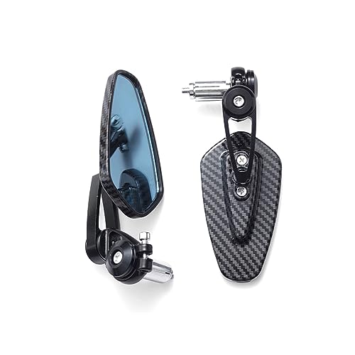 Espejos Retrovisores Moto Para Kawasaki Z125 Pro Z650 Z750 Z800 Z900 Z1000 ER6N ER6 Espejo De Motocicleta 7/8 22mm Extremo Del Manillar Espejo Retrovisor Lateral Espejos Retrovisores(Color:Negro)