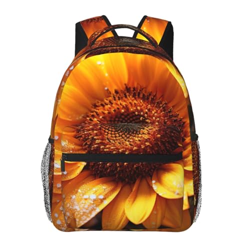 Mochila de girasoles ligera para viaje de fin de semana y uso diario
