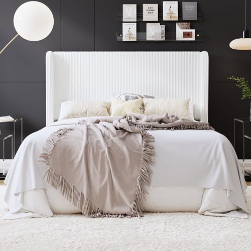 SHA CERLIN Queen Corduroy Bed Frame