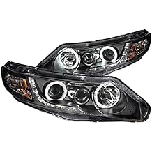 ANZO USA 121454 Projector Headlight Set w/CCFL Halo-Black