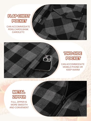 [Prime] ZITY Men's Plaid Flannel Hoodie Shirt Jacket (Various) - image 6