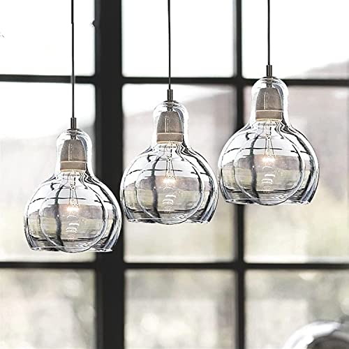 Lustre LED industriel en verre pour table à manger et bar - 2