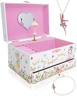 The Memory Building Company Musical Ballerina Jewelry Box for Girls & Little Girls