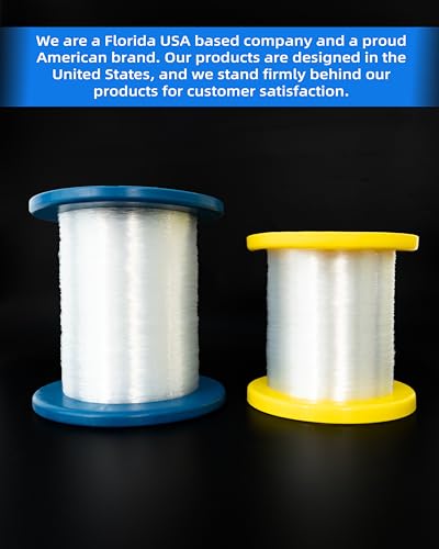 Image of BLUEWING Monofilament Fishing Line Clear Mono Fish Wire Thin Diameter String 6-400 lbs, 50-3000 Yards