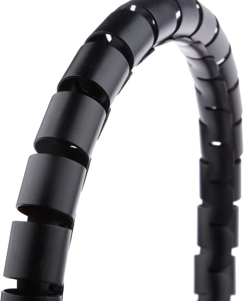 Techly 108767 Guaina Raccoglicavi Diametro 25mm a Spirale 20m Nero Nero