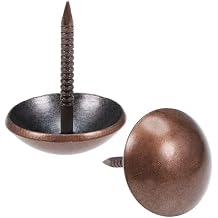 DOWNER Upholstery Nails Tacks,Thumb Push Pins,Furniture Decorative Thumbtacks,40 Pcs Upholstery Nails Tacks 16mm Head Dia Antique Round Thumb Push Pins Copper Tone