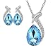Produktbild Inception Pro Infinite - Schmuckset - zweiteilig - Halskette - Tropfen - Stein - Damenohrringe - Strass - Blaue Farbe