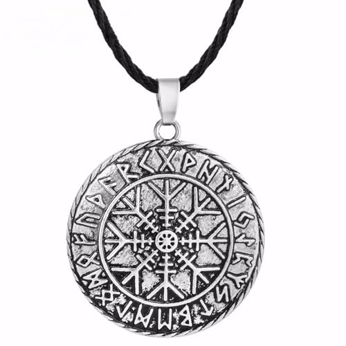 Collier en étain haut de gamme et son cordon en cuir véritable noir