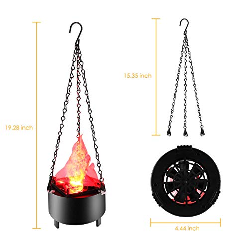 3D Fake Fire Flame Hanging Lamp Decoration,110V Artificial Flickering Flame Campfire 3D Decorative Night Light Realistic Table Lamp Stage Effect Light For Halloween Christmas Party Festival Decor #TOP4