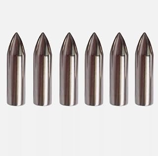 Pack of 12 Archery Bullet Arrowheads Field Points 6MM Broadheads Tips Bow Practice Target