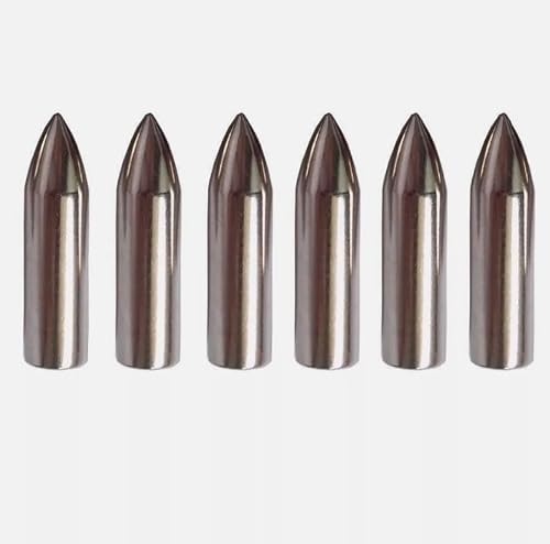 KTGCOZS Pack of 12 Archery Bullet Arrowheads Field Points 6MM Broadheads Tips Bow Practice Target