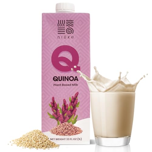 NIUKE Quinoa Milk – Plant-Based, Dairy-Free Milk Alternative, Creamy, Gluten-Free, Kosher, Vegan, High Protein Nut Made from Premium Quinoa - 1L (33 Fl Oz)