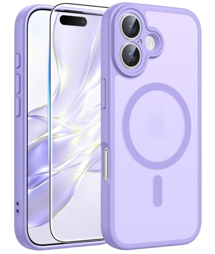 Image of FNTCASE for iPhone 16 Plus Case Light Purple: Compatible with MagSafe