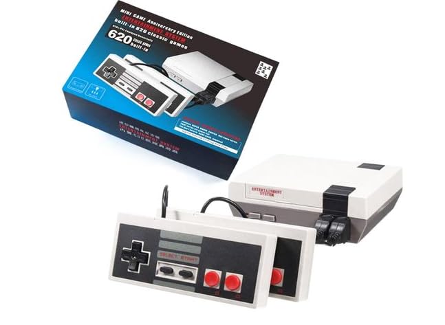 ElectroMGD | Mini Consola De Juegos Retro Clásica Incorporada 620 Juegos AV incorporada Plug & Play TV Game Box con 2 Joysticks Happy Childhood Mejor Regalo para Niños Navidad (AV Cable)