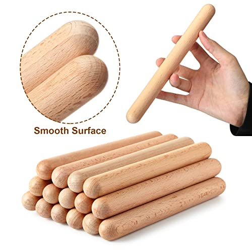 20 Pieces Easter Rhythm Sticks For Kids 8 Inch Music Rhythm Sticks With Carry Bag Music Lummi Sticks Classical Wood Claves Musical Percussion Instrument Musical Sticks Classroom Set #TOP1