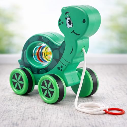 Image of Storio Pull Along Toy for Toddlers - Turtle| Cute & Colorful Baby Pull Toy with Attractive Design | Developmental Learning for 1+ Year Old Boys & Girls | Durable, Safe & Non-Toxic
