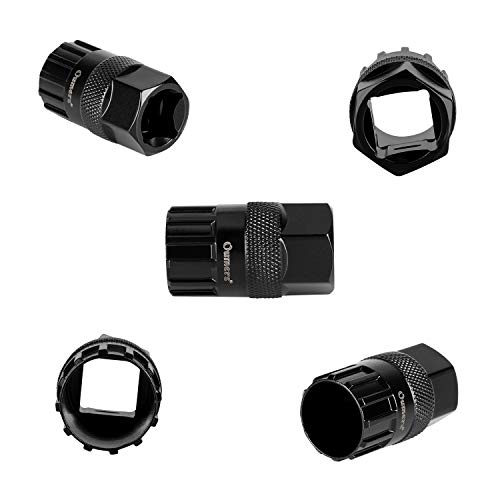QKURT Bicycle Chain Whip Tool Set, Bike Cassette Removal Tool with Chain Whip + Auxiliary Wrench + Bicycle Rotor Lockring Removal + Bike Sprocket Remover| Bicycle Repair Kit