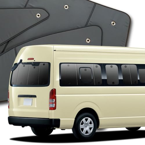 【10年使える品質へ】 趣味職人 プライバシー サンシェード 車 ハイエース 200系 スーパーロング DX コミューター DX 6型 7型 8型 9型 リア 専用 カーテン 車中泊 グッズ 対応 『01s-a057-re』の商品画像（Amazon）
