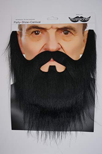Mustaches Self Adhesive Lord Fake Mustache And Beard, Novelty, False Facial Hair, Costume Accessory For Adults, Black Color #TOP4
