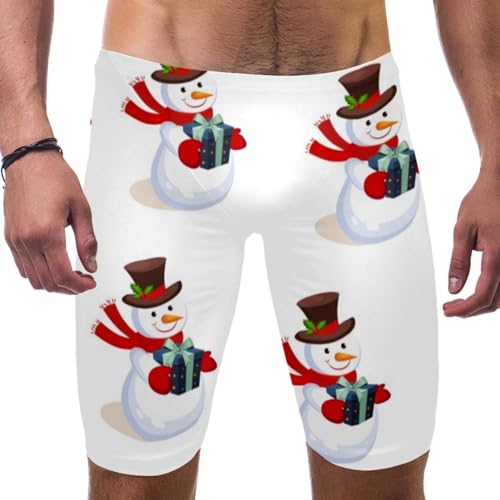 Bañador de muñeco de nieve de Navidad para hombre y niño ideal para entrenar en vacaciones