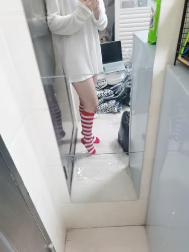 Image of Athletic Knee High Socks Stripe Running Baseball Thigh High Stockings Outdoor Sport Tube Socks